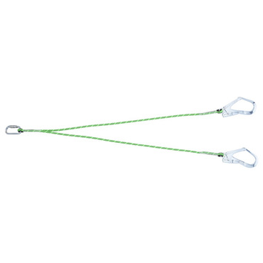 Forked restraint lanyard 1.5m with hooks
